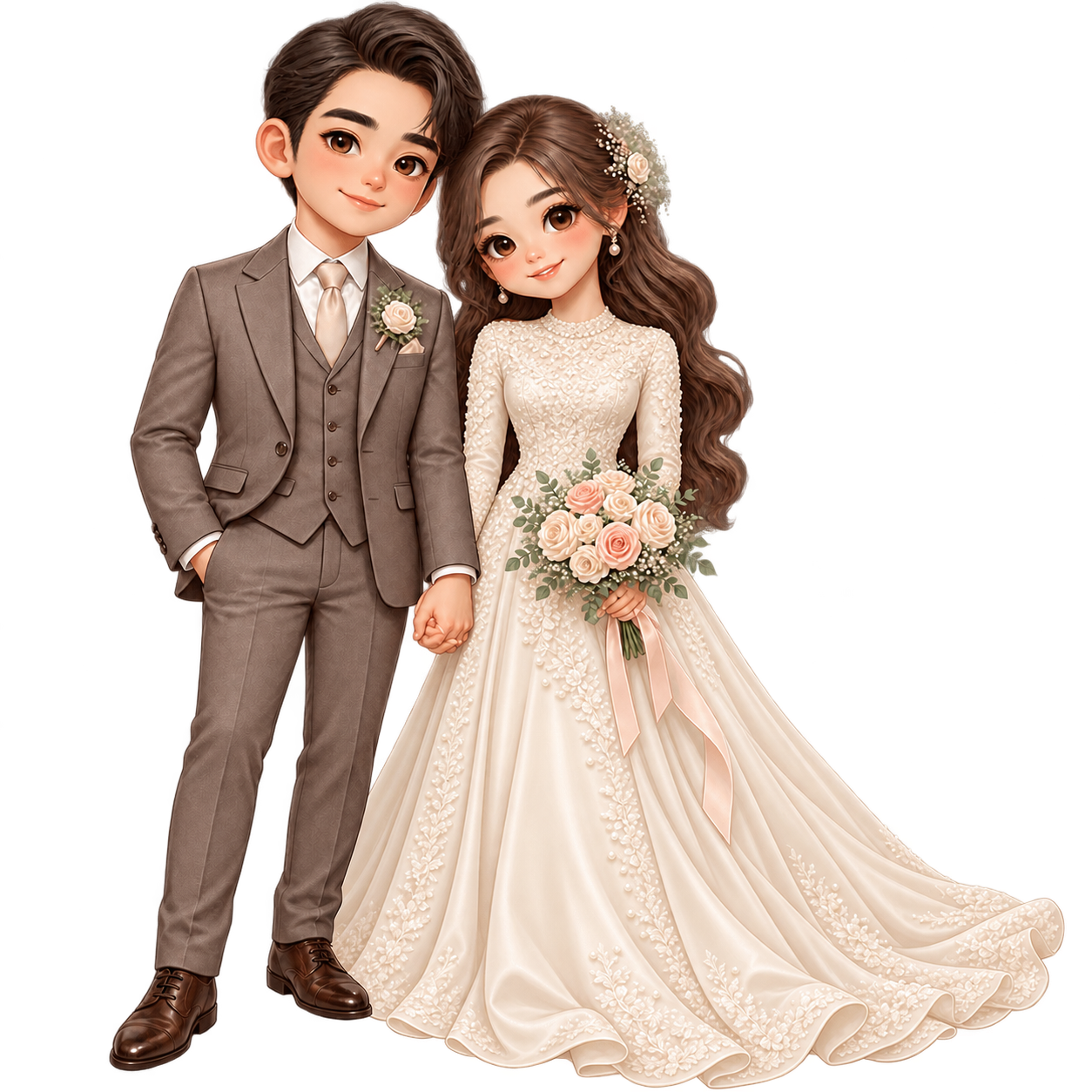Pasangan pengantin di bawah langit berbintang